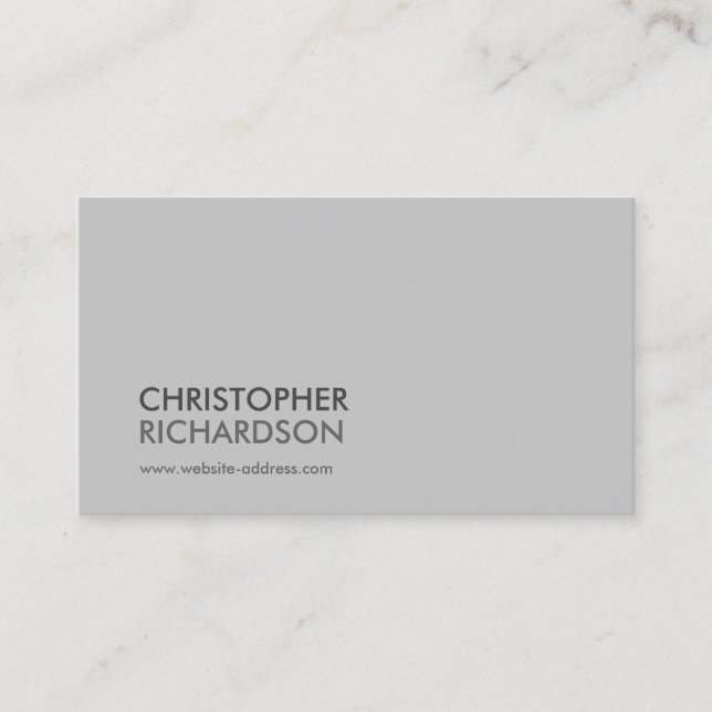 MODERN PROFESSIONAL Light Grey Business Card (Front)