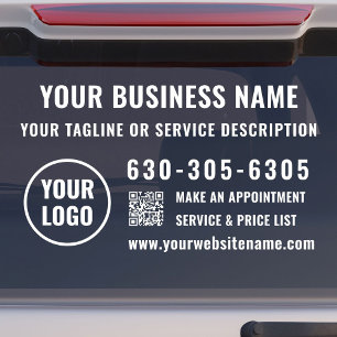 Modern Professional Logo Business Name QR Code Car