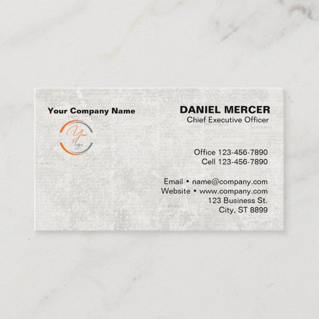 Modern Professional Logo Design Business Card (Front)