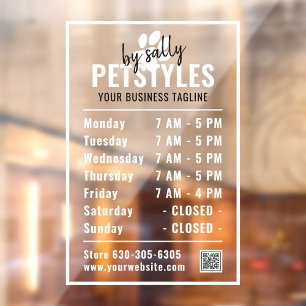 Modern Professional Logo Opening Hours Black White