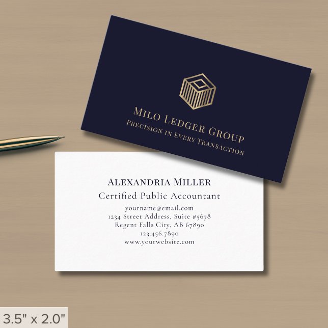 Modern Professional Luxury Gold Logo Business Card (Creator Uploaded)