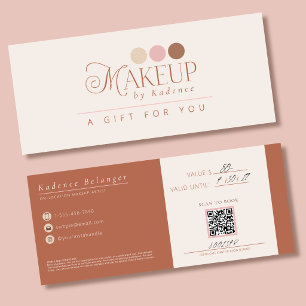 Modern Professional Makeup Artist Gift Certificate Invitation