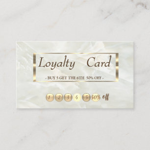 Modern Professional Marble,Gold Frame Loyalty Card
