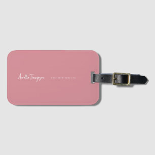 Modern Professional Marketing Dusty Pink Luggage Tag