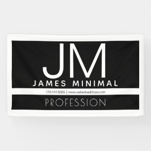 Modern Professional Minimal Design Black & White Banner