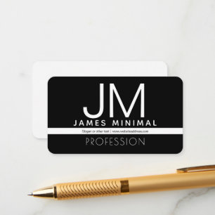 Modern Professional Minimal Design Black & White Enclosure Card