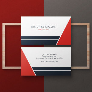 Modern professional minimal geometric business card