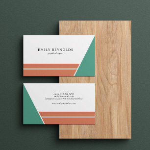 Modern professional minimal geometric business card