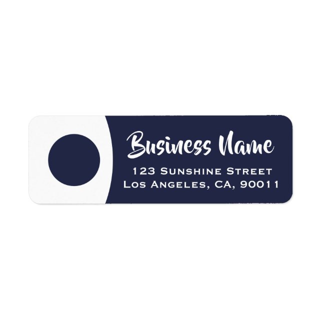 Modern Professional Minimalist Blue Return Address (Front)