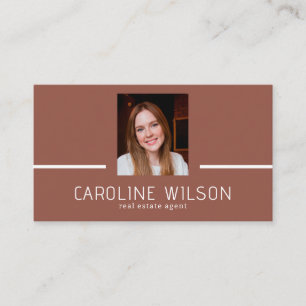 Modern professional minimalist chic logo photo business card