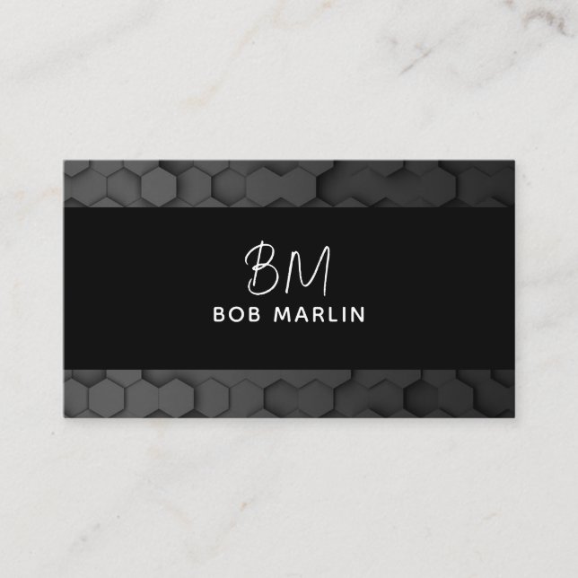 Modern Professional Minimalist Executive Generic B Business Card (Front)
