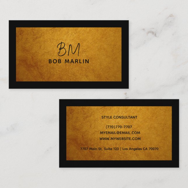 Modern Professional Minimalist Executive Generic Business Card (Front/Back)
