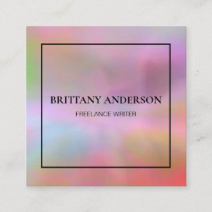 Modern Professional Minimalist Handwritten White S Square Business Card
