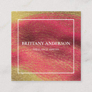 Modern Professional Minimalist Handwritten White S Square Business Card
