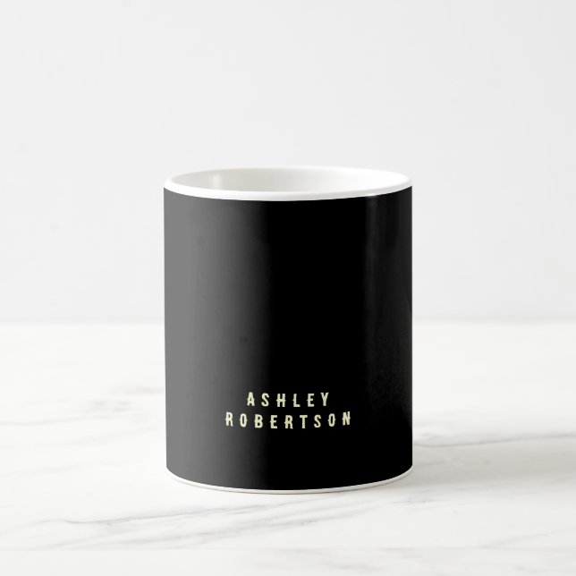 Modern Professional Minimalist Plain Own Name Coffee Mug (Center)