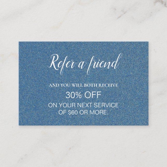 Modern Professional Minimalist Referral Business Card (Front)