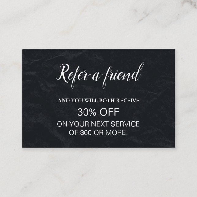 Modern Professional Minimalist Referral Business Card (Front)