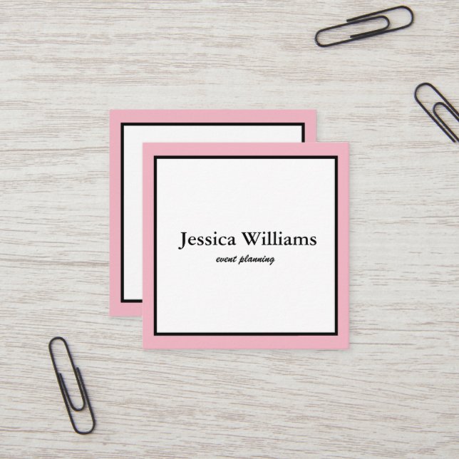 Modern Professional Minimalist square Business Card (Front/Back In Situ)