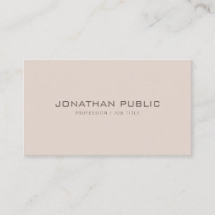 Modern Professional Minimalistic Plain Elegant Top Business Card