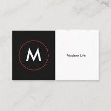 Modern Professional Monogram Business Card