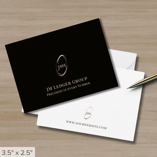 Modern Professional Monogram Business Card (Creator Uploaded)
