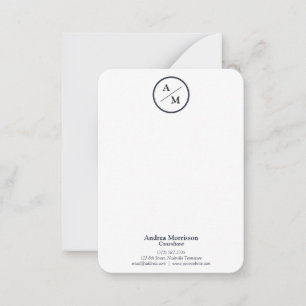Modern Professional Monogram Card