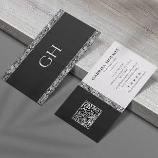 Modern professional Monogram Minimalist Business C Business Card