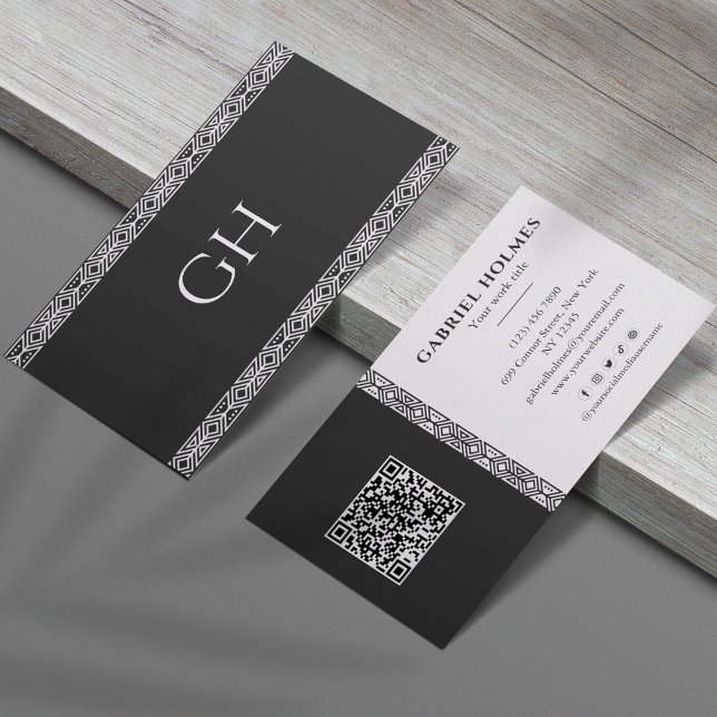 Modern professional Monogram Minimalist Business C Card (Creator Uploaded)