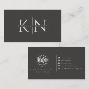 Modern Professional Monogram Minimalist Business Card