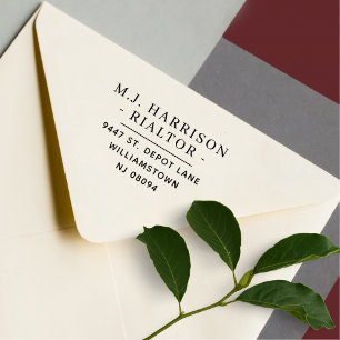 Modern Professional Name Job Return Address Self-inking Stamp