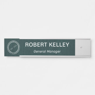 Modern Professional Name & Logo Office Door Sign