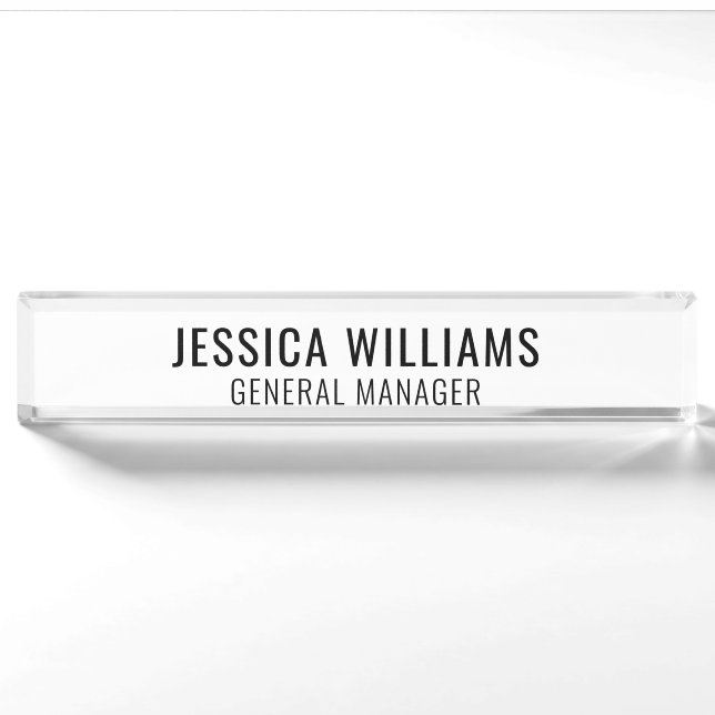 Modern Professional Name Plate (Front)