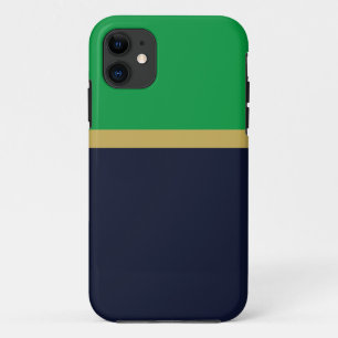 Modern Professional Navy Blue Green Colour Block Case-Mate iPhone Case