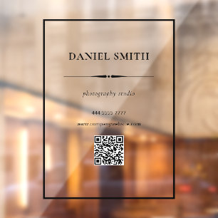 Modern Professional Office Black Frame with QRcode