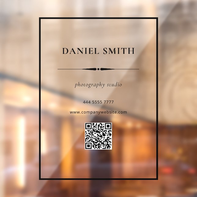 Modern Professional Office Black Frame with QRcode (Sheet 2)