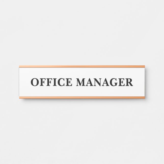 Modern Professional Office Door Sign (Front)