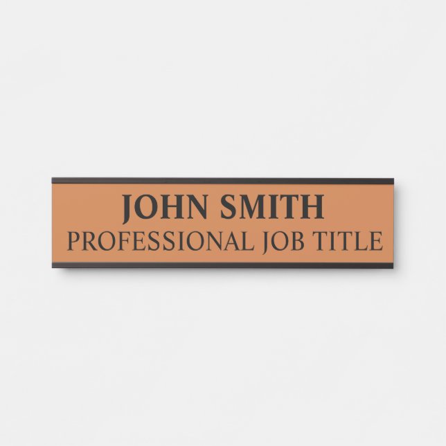 Modern Professional Office Door Sign (Front)