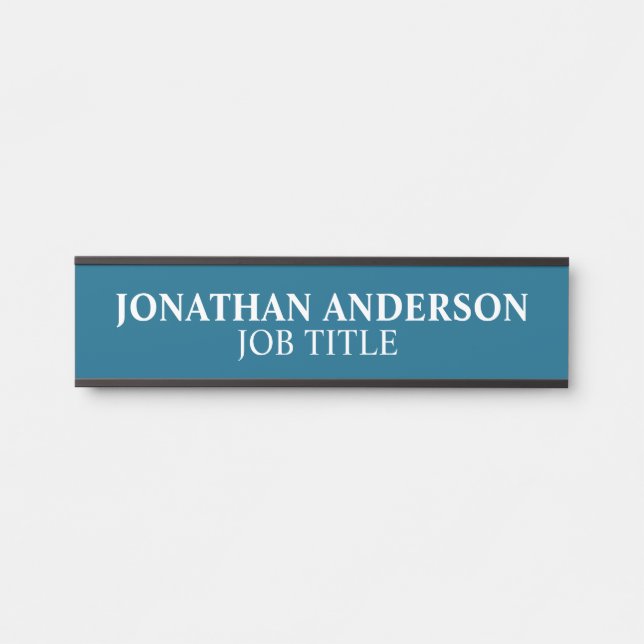 Modern Professional Office Door Sign (Front)