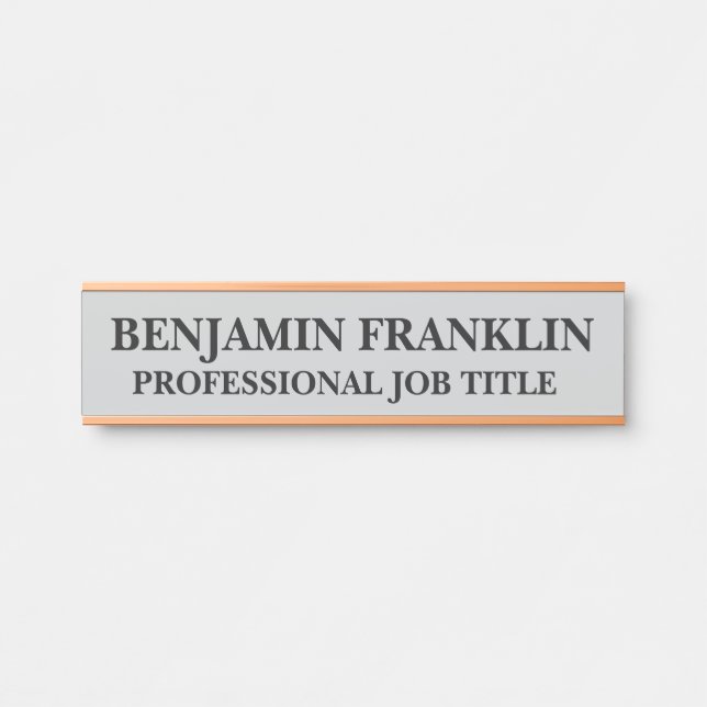 Modern Professional Office Door Sign (Front)