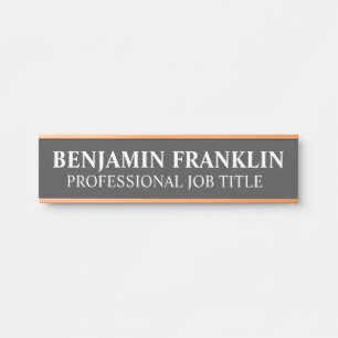 Modern Professional Office Door Sign