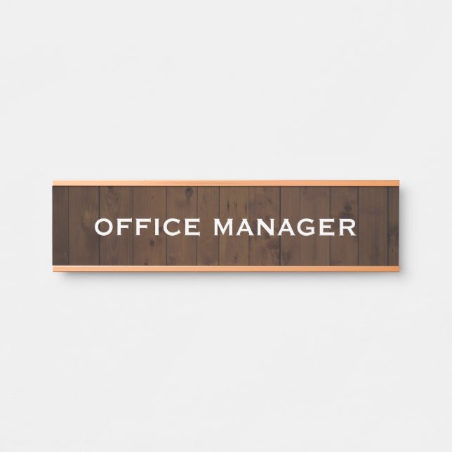 Modern Professional Office Door Sign (Front)