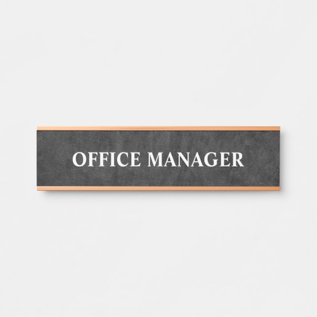 Modern Professional Office Door Sign (Front)