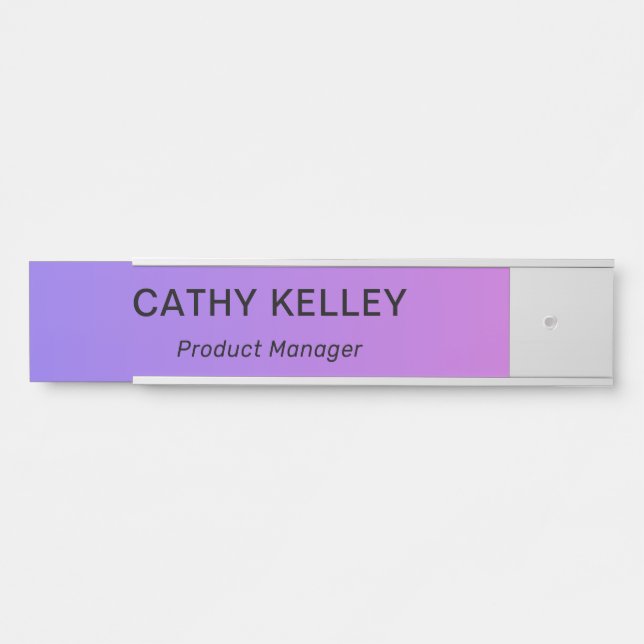 Modern Professional Office Door Sign (Front)
