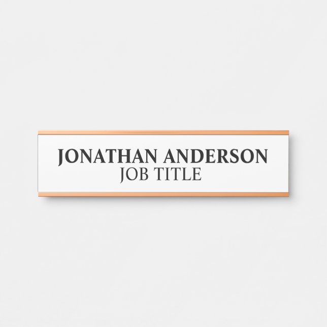 Modern Professional Office Door Sign Name Plate (Front)