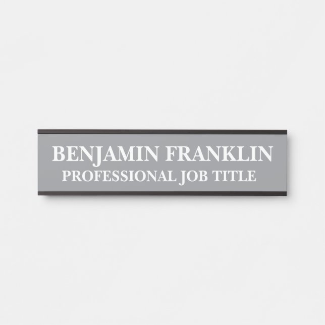 Modern Professional Office Door Sign Name Plate (Front)