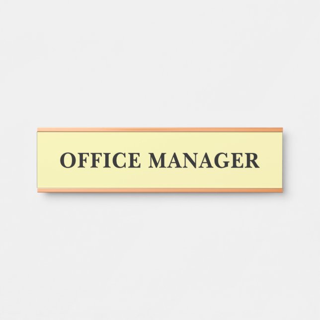Modern Professional Office Door Sign Name Plate (Front)