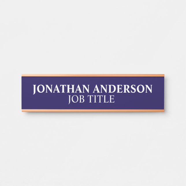 Modern Professional Office Door Sign Name Plate (Front)