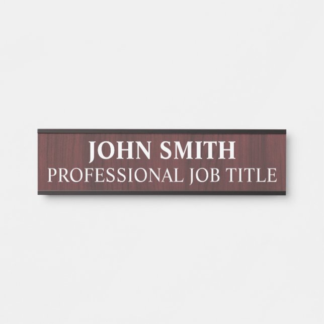 Modern Professional Office Door Sign Name Plate (Front)