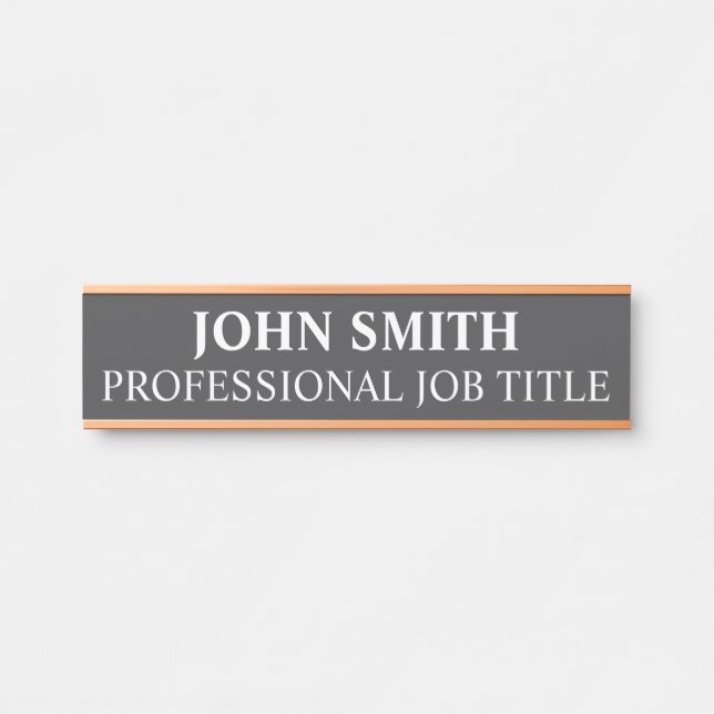 Modern Professional Office Door Sign Name Plate (Front)