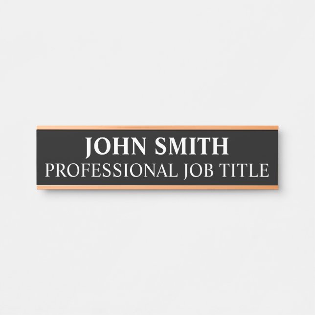 Modern Professional Office Door Sign Name Plate (Front)